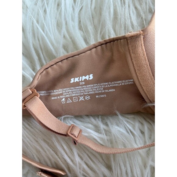 Skims Fits Everybody Pushup Demi Bra Ochre Size 32B - Picture 7 of 8